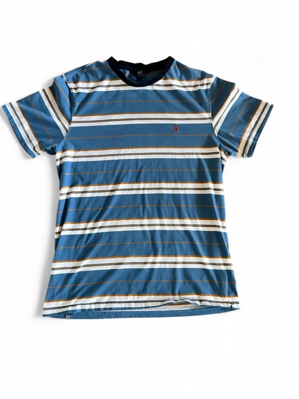 Volcom Blue Striped Short-Sleeve Tee Men’s Size L